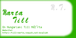 marta till business card